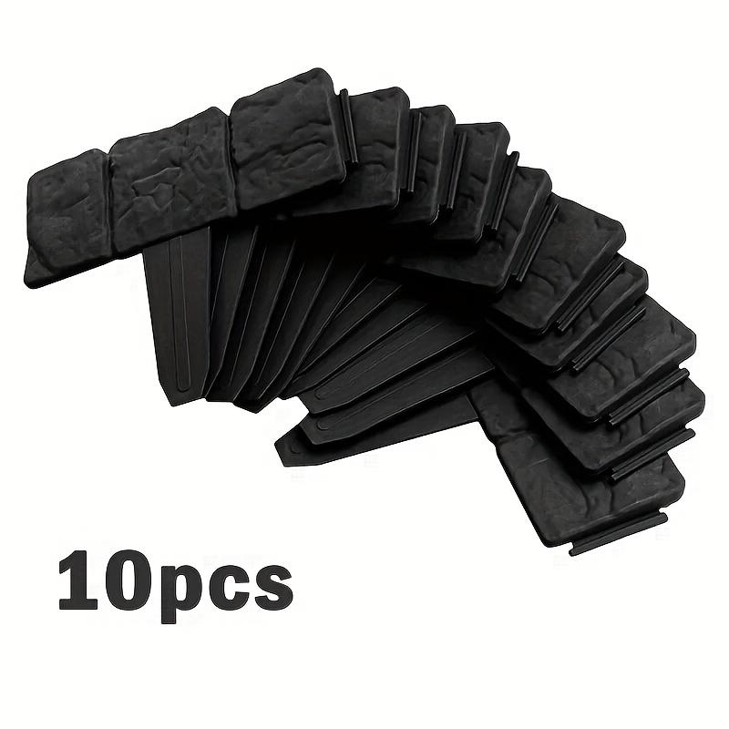 Plastic Garden Edging Border, Imitation Stone Fence Panels, Patio Outdoor Barrier, DIY Garden Landscape Edge Border Spliceable