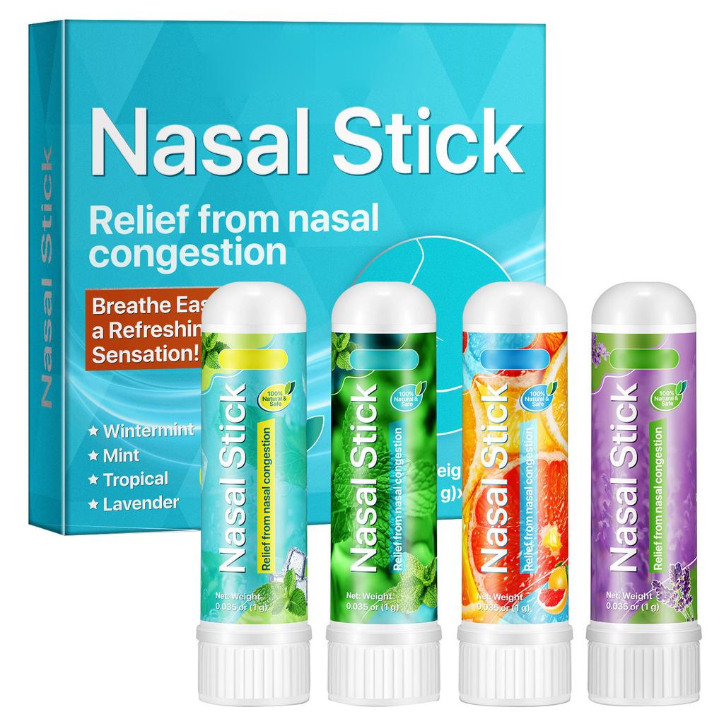 Vitality Refreshing Energy Bar Refreshing And Sober Bar Mint Cool Nasal Congestion For Work Class And Driving Nose Cleaner 4*1ml