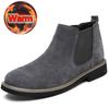 Fashion Fashion Men Elevator Shoes Chelsea Boots 6CM Invisible Inner Increase Shoes Men's Height Increasing Shoes New Leather Men Boots