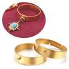 10 Stück Edelstahl Ringrohlinge Offen Verstellbare Fingerringe DIY Schmuckherstellung Rohlinge für Bastler Handgemachtes Geschenk