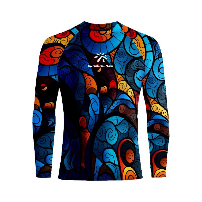 Mens Long Sleeve Hooded Rash Guard Surfing Diving Swimming UV Protection Quick Dry Sportswear