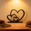 New Heart Sculpture Valentine Gift Black White Modern Design Bookshelf Desktop Decor Home Decor Art Minimalist Love Decoration