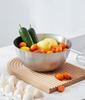 Stainless Steel Silver Salad Bowl Rice Noodles Lamian Noodles Bowl Kitchen Tableware Food Container