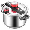 Pressure Cooker, 9L Pressure Cooker Stainless Steel, Pressures Canner with Steaming Rack, Tempered Glass Lid, Three Pressures Settings for Meat,