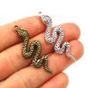 5pcs Antique Silver Color Bronze Snake Charms Pendant DIY Handmade Jewelry Making Accessories Findings for Necklace Bracelet