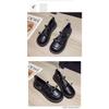 Women S Korean Style Round Toe Flat Leather Shoes For Jk Lolita Daily Wear