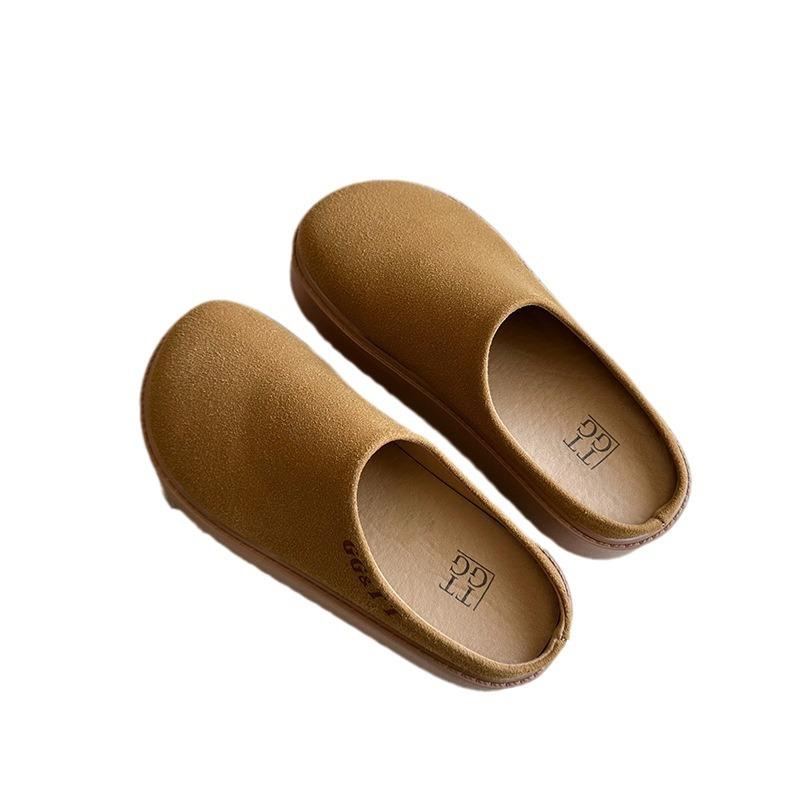 Retro Bag Head und Halbschuhe mit dicker Sohle, Damen Sommer- und Herbst-Neumodelle, bequeme und vielseitige Oberbekleidung, Faule Leute treten Birkenstoc