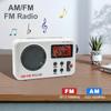Tragbares Radio FM & AMLCD-Bildschirm unterstützt 5-V-Eingang Bass AM-Radio Timer Alarm Timer Abschaltung Speicher Frequenz Programm Weiß & Schwarz