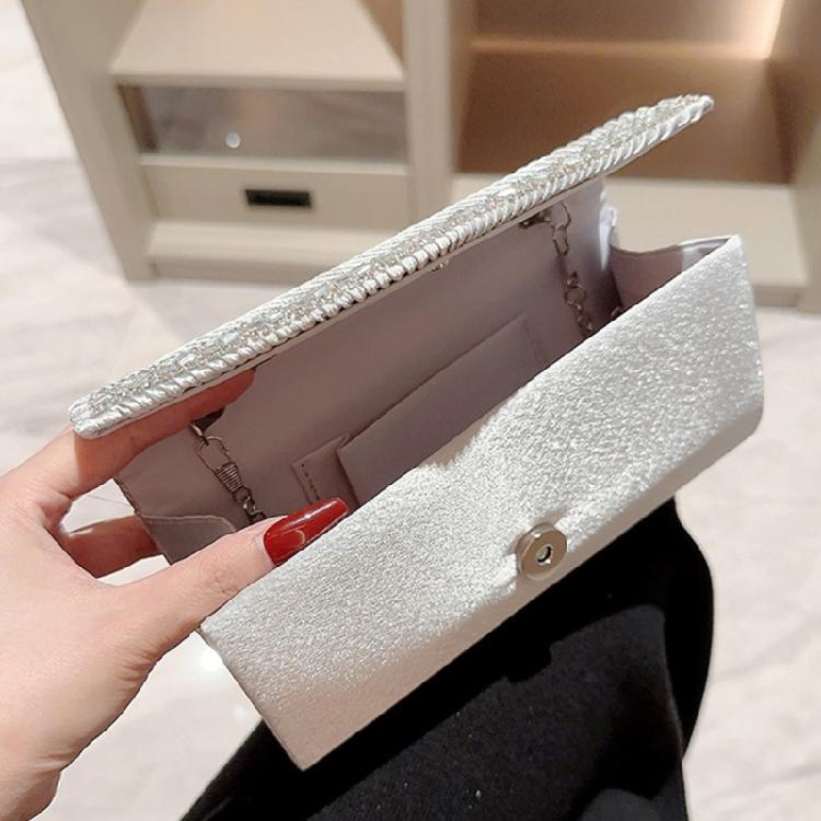 Pleated Evening Bag Wedding Gift Clutch Detachable Chain Shoulder Bags Handbag