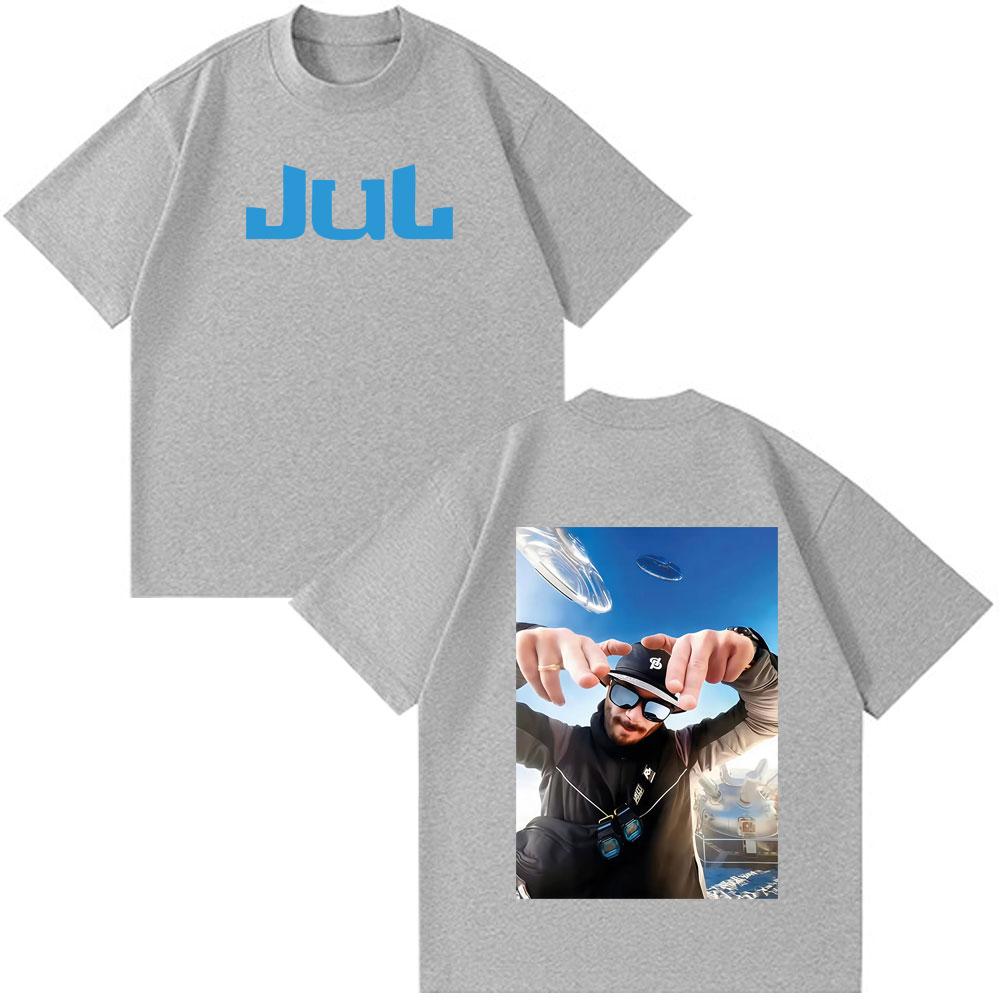 Rapper Jul Fashion Print Tshirt Unisex Unisex Hip Hop Fashion Tshirt Cotton Vintage Shortsleeved Oversized Tshirts Streetwear