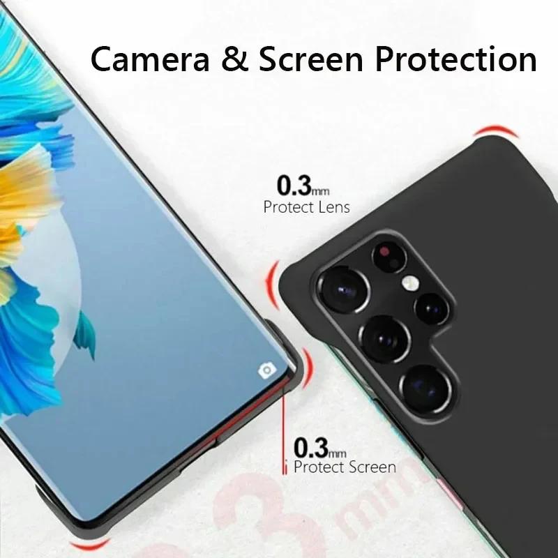 Rahmenlose Dünne Skin Hartschalen-Rückseitenabdeckung Hülle An Für Samsung Galaxy S25 S23 FE S24 Ultra S21 FE S22 Plus 5G Stoßfest Fundas Coque