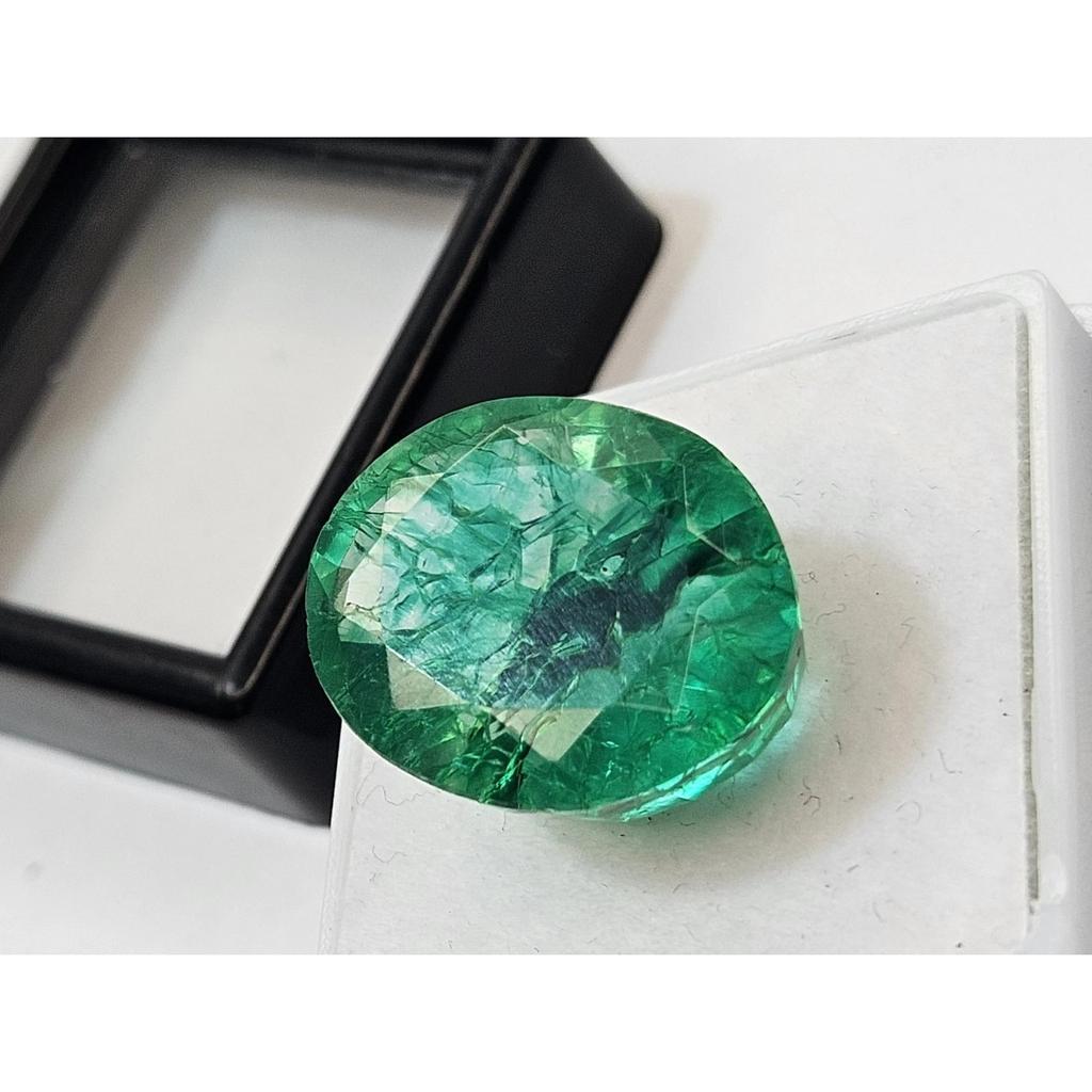 Natural Emerald Colombian Green Oval Cut 16-17 Ct Fabulous Loose Gemstone