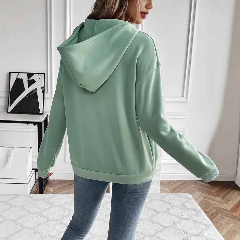 New Pocket Hoodie Women's Casual Hooded Pullover for Autumn and Winter