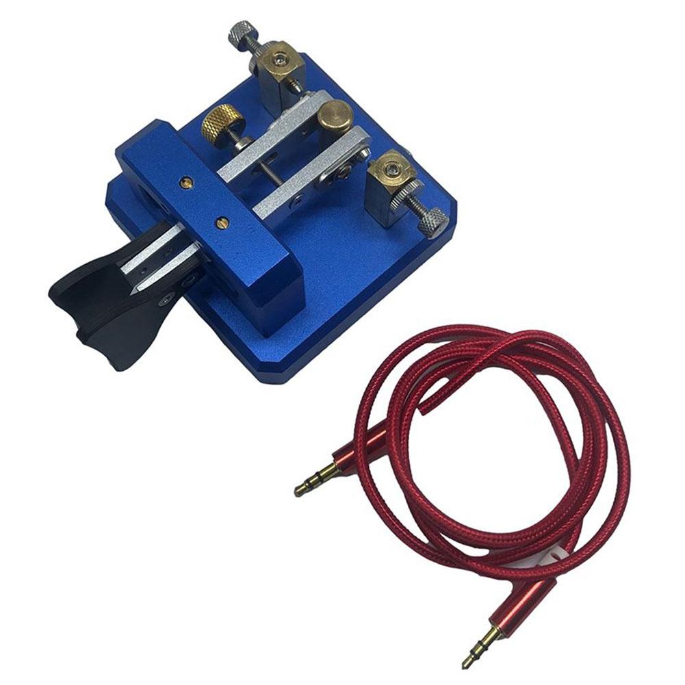 Automatic Dual Paddle Morses Telegraph Key For CW Ham Radio Users With Carbon Fiber Blades And Silver Contacts