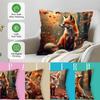 Fox Cushions Pillowcase Printed 100% Polyester 45X45Cm Throw Pillow Covers Decorative Sofa Cushion Pillowslip Home Decor