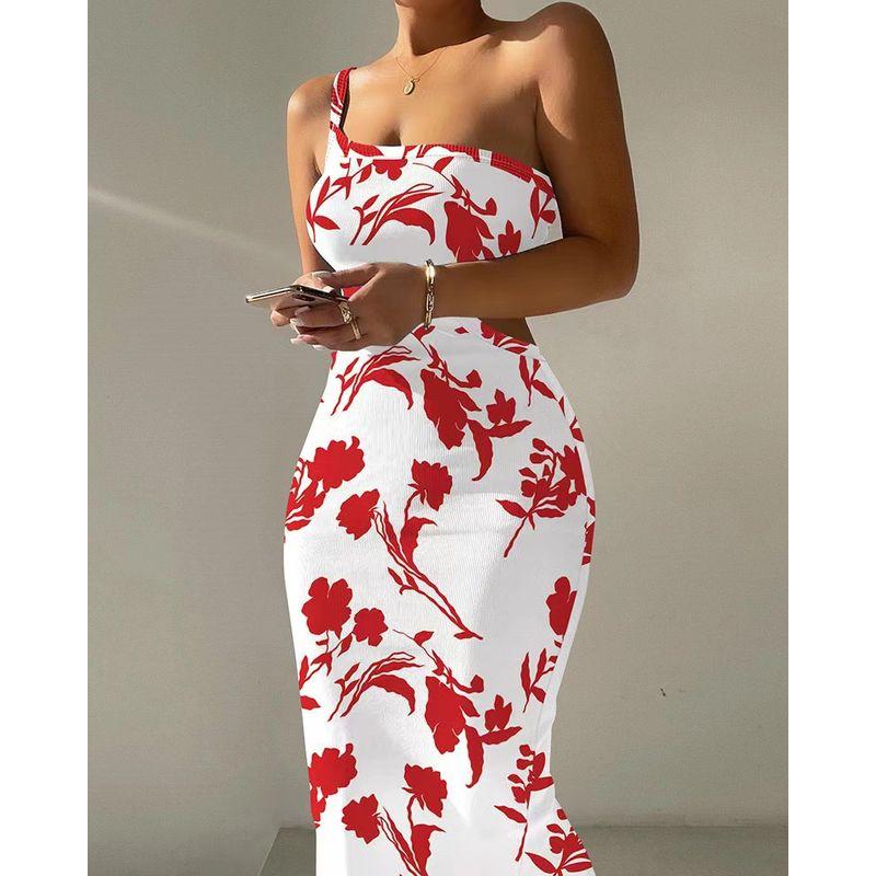 Tailored and Tight Long Dress with Camisole Sling Slim Fit Skinny Long Dress