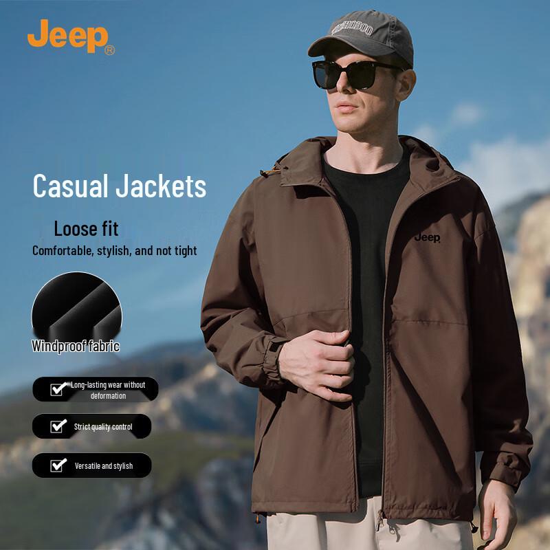 JEEP Men s Casual Windbreaker Jacket 4XL