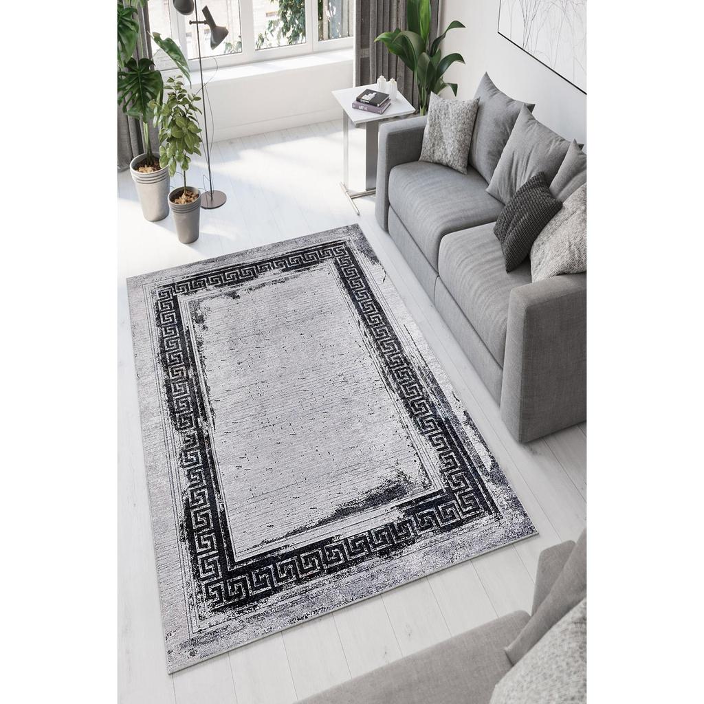 Dekorativní protiskluzová základna Vintage okrajový vzor Koberec do obývacího pokoje Speciální design, tenký, omyvatelný koberec