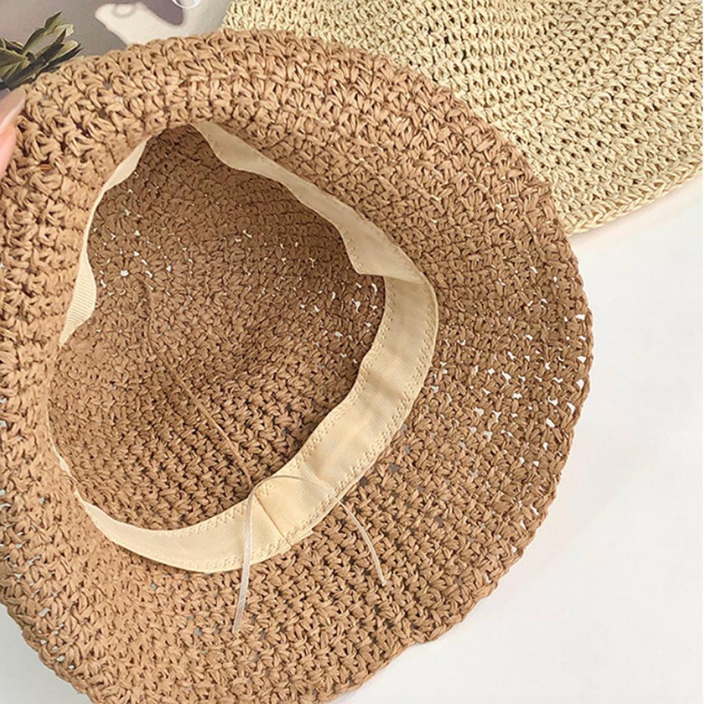 1 STKS Strand Koreaanse Strohoed Zomer Dames Vizier Emmerhoed Vissershoed Hand Geweven Panama Meisje Visserij Chapeau Zonnehoeden Gereedschap