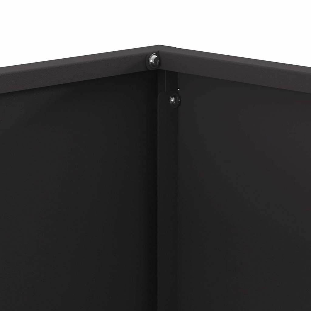 Fire Pit Black 60 X 60 X 40 Cm Steel
