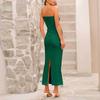 European and American cross-border women's hip skirt, Amazon's new hot explosion, slit backless slim fit, solid color sexy jumpsuit
