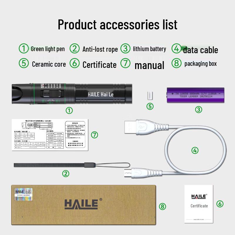 HAILE Fiber Optic Visual Fault Locator Pen