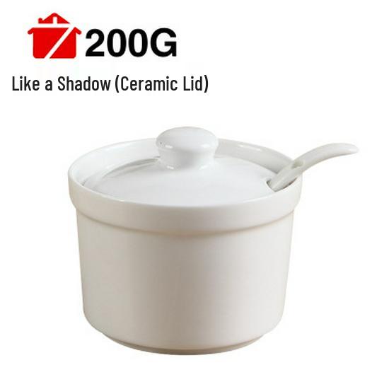 Keramikglas-Gewürzglas mit Deckel und Löffel - Einzelnes kreatives Design