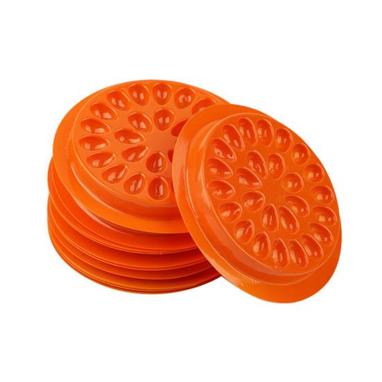 100Pcs Eyelash Glue Holder Abundant Quantity Rich Colors Multiple Grooves Disposable PVC Eyelash Extension Glue Holder Pallet Pad Makeup Tool