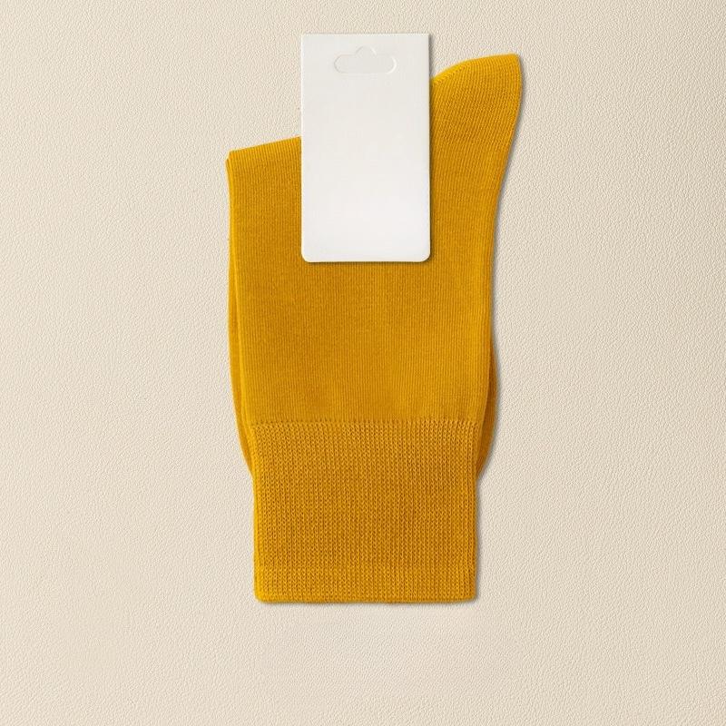 

Женские весенне-осенние хлопковые однотонные антибактериальные дезодорирующие влагоотводящие длинные носки 1 pair имбирный