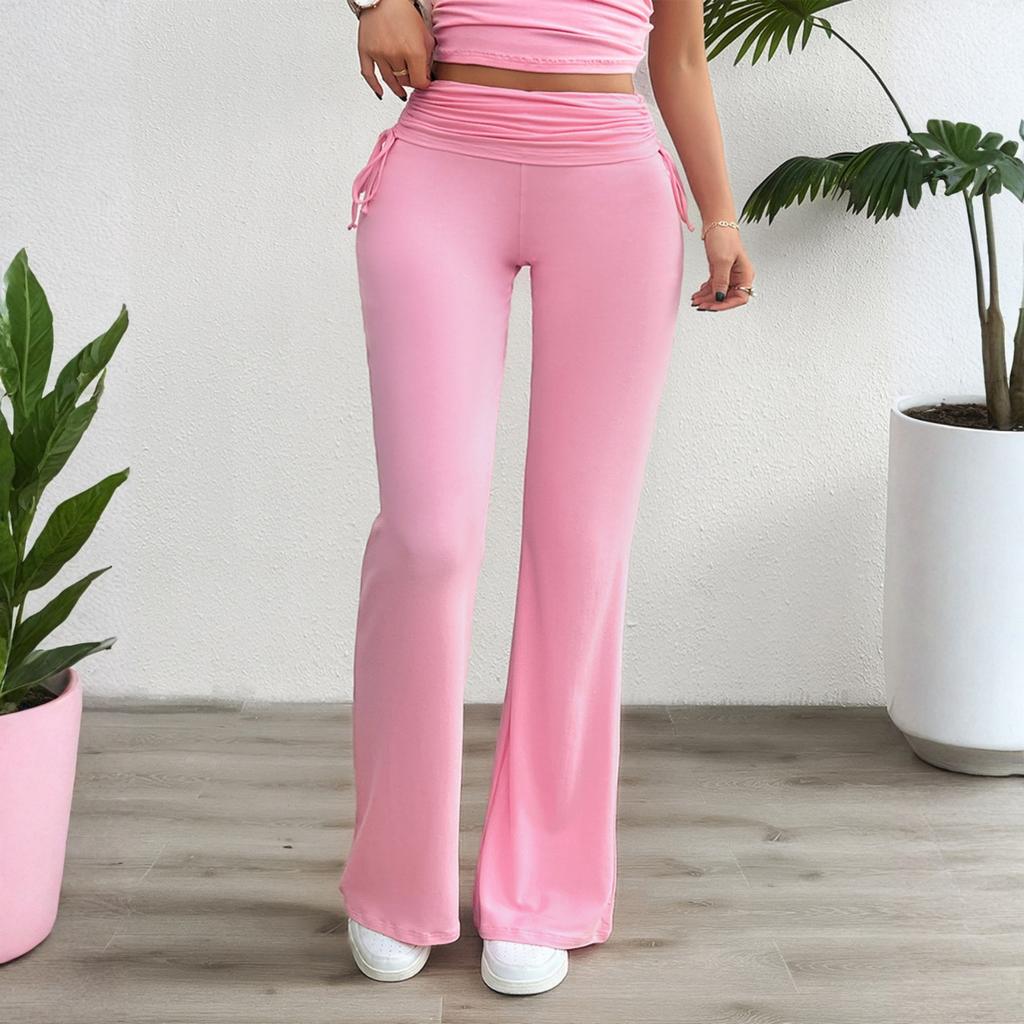 Women's Winter Comfortable Casual Solid Color Slim Fit Pleated Trousers