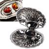   Jewelry Dish Trinket Tray Decorative Jewelry Plate Serving Tray for Nuts Appetizers Home Party Decor Silver Finish
