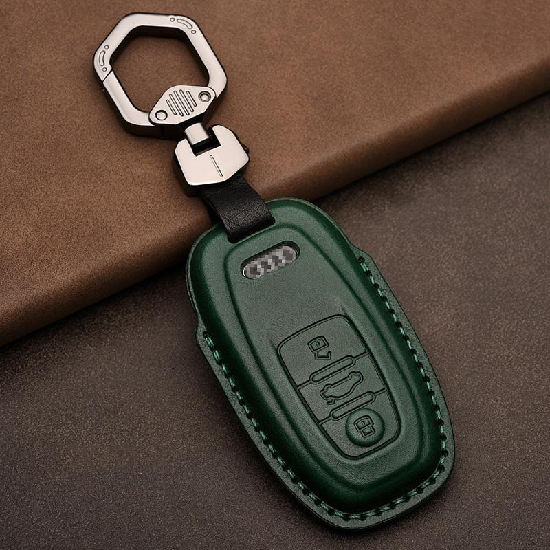Leather Car Key Case Cover for A4 A4L A5 Q5 Q7 TT 2016 2017 Key 2016 2017 20 18 Styling Accessories