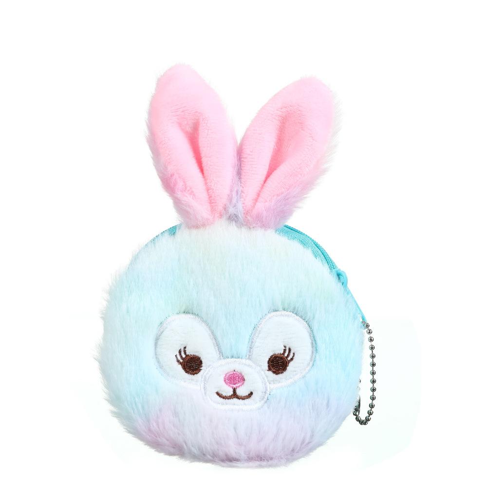New Plush Coins Wallet Cartoon Cute Little Rabbit Coin Purse Girl Headphone Storage Bag Keychain Pendant Children's Cute Wallet