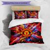 Set Lenzuola Stampato Manchester United 3 Pezzi Morbido Delicato sulla Pelle Lavabile Copripiumino e Federe Set Tutte le Stagioni Camera da Letto