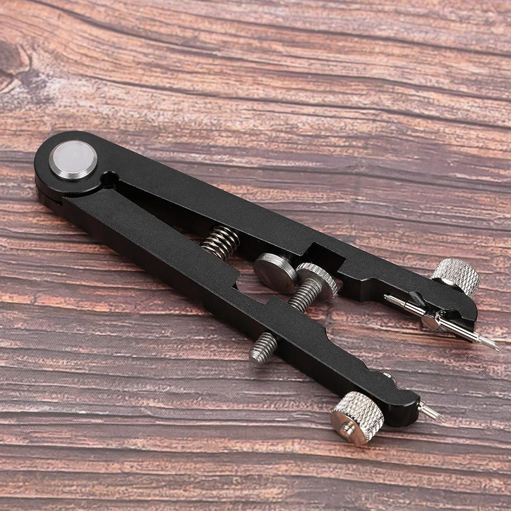 6825 Legierung Uhrenarmband Entferner Einstellwerkzeug V-förmige Federstegzange (Schwarz 6-Pin)
