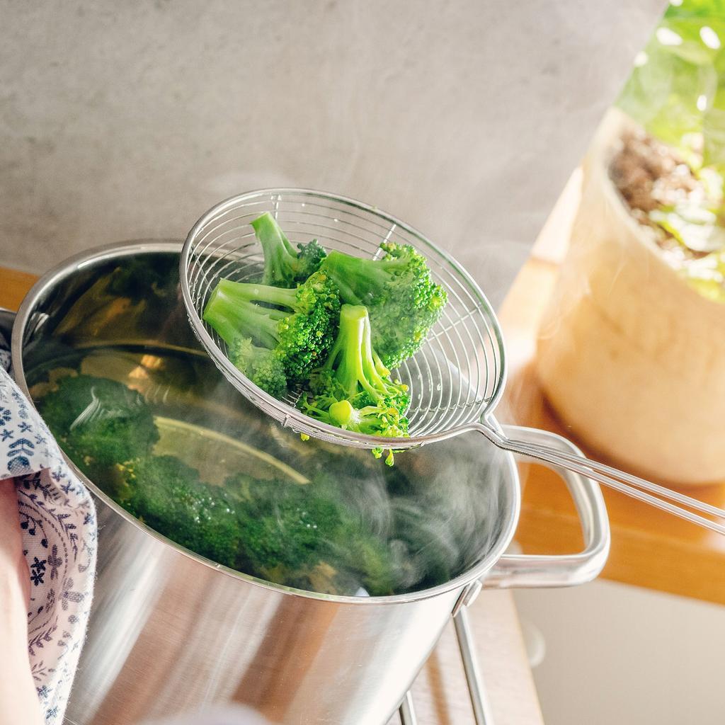 KADAX Łyżka Cedzakowa szumówka Sitko Cedzak Stalowa