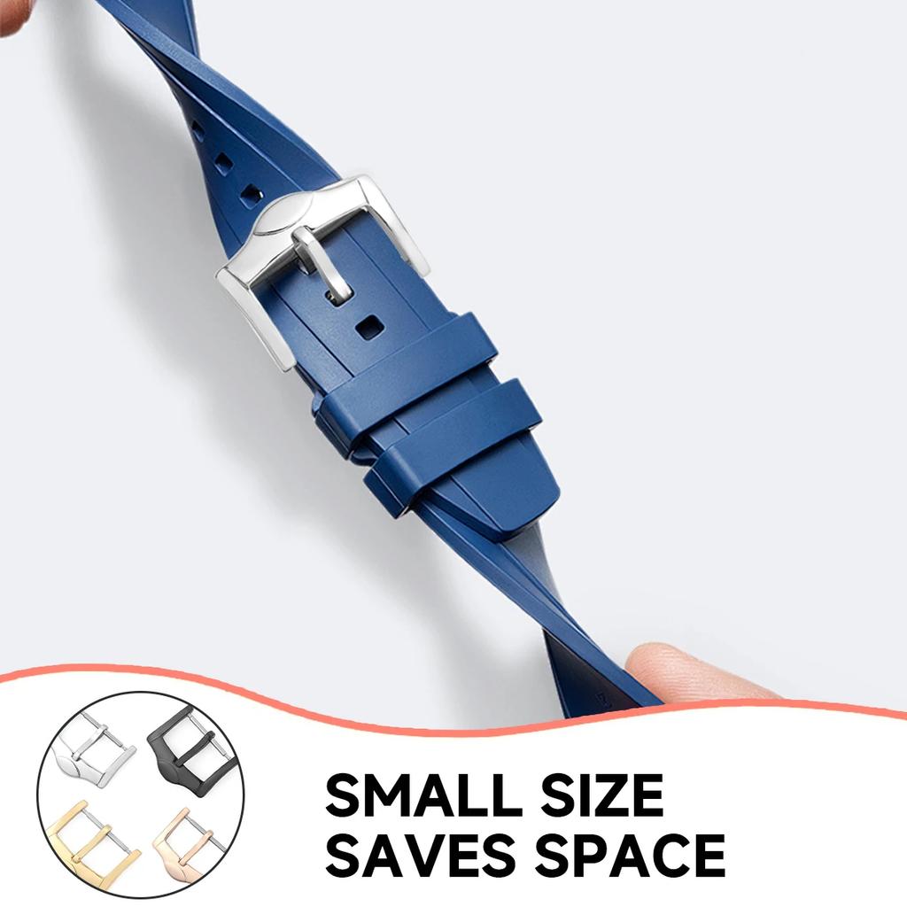 Stainless Steel Middle Brushed Watch Buckle 14mm 16mm 18mm Silver Rose Gold Black Watchband Strap Clasp Watch Accessories