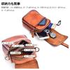 Whatna Antique-Style Tanned Natural Cowhide Leather Mini Shoulder Bag for Men, Small Messenger Bag, Shoulder Pouch, Vertical Design, Fits iPad Mini,