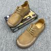 Leren schoenen heren zomer nieuwe herenschoenen leer ademend trend veelzijdig platform retro casual schoenen