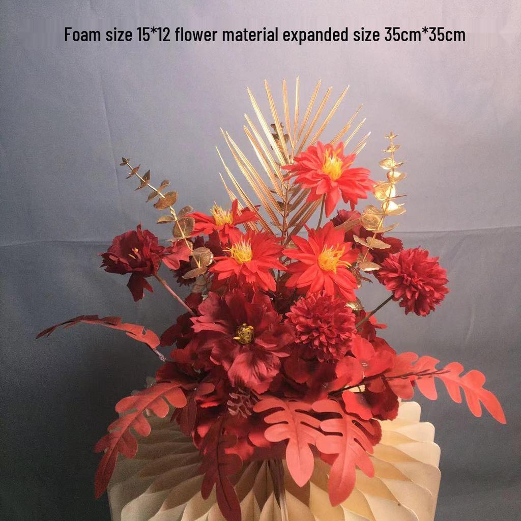 Großes Seidenblumen Hochzeitsgang & T-Bühnen Dekorationsset