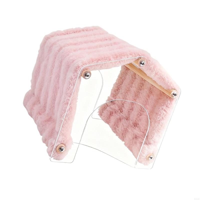 Hamster Furry Shelter Toy Rodents Molar Soft Bed Habitat for Hamster Mouse HX6C