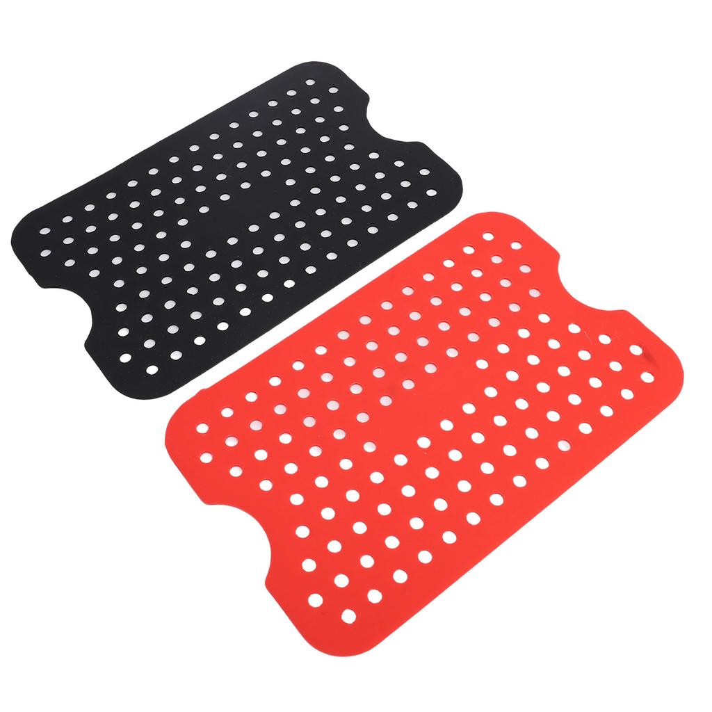 6 ks Silikonové podložky do fritézy Anti Vysoká teplota Snadno se čistí pro Mikrovlnnou troubu Černá Červená