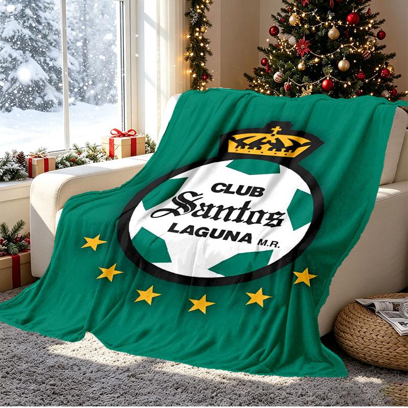 Club Santos Laguna Pattern Blanket for Home Decoration, Bed, Sofa, Car Travel, Camping, Suitable for All Seasons, Birthday Christmas Gift