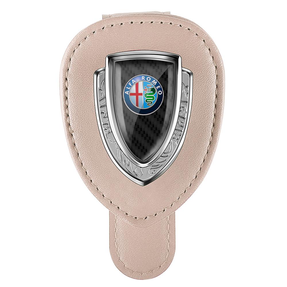 

Pu Leather Car Lenses Holder Glasses Case Ticket Card Clamp For Alfa Romeo Giulietta GT 159 147 156 Mito Brera Giulia Stelvio 1PC