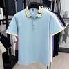 STORN High Quality Men's Short Sleeve Polo Shirt Light Luxury Business Style Comfort Casual Patchwork Neckline Fashion T-shirt
