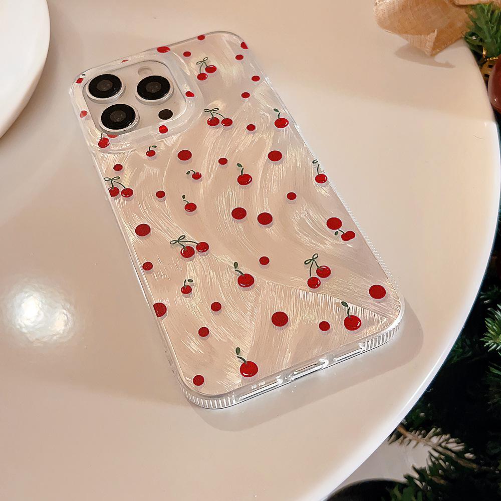 Art Red Dot Cherry Case for iPhone 17 iPhone 17 Pro Max