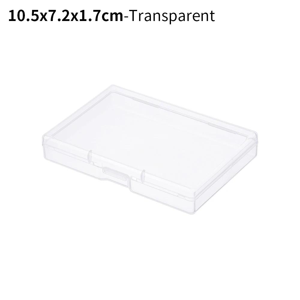 Square Round Plastic Transparent Storage Box Small Items Sundries Organizer Case Jewelry Beads Container Box Tools Accessories