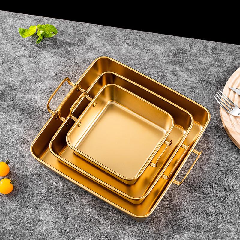 UOSUUOSU Stainless Steel Square Snack & BBQ Tray
