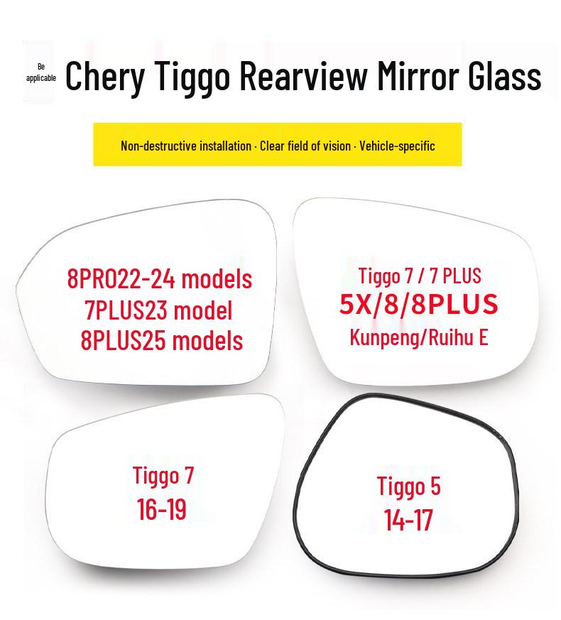 Heated Rearview Mirror Lens for Chery Tiggo 5/7/8 with Accessories