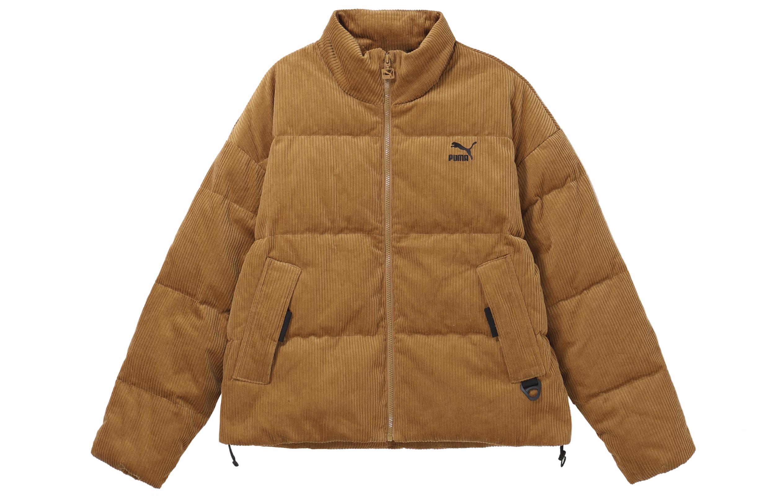 PUMA Down Jackets Unisex Earth Yellow Stand Collar Moderate Other 535581-74 XL